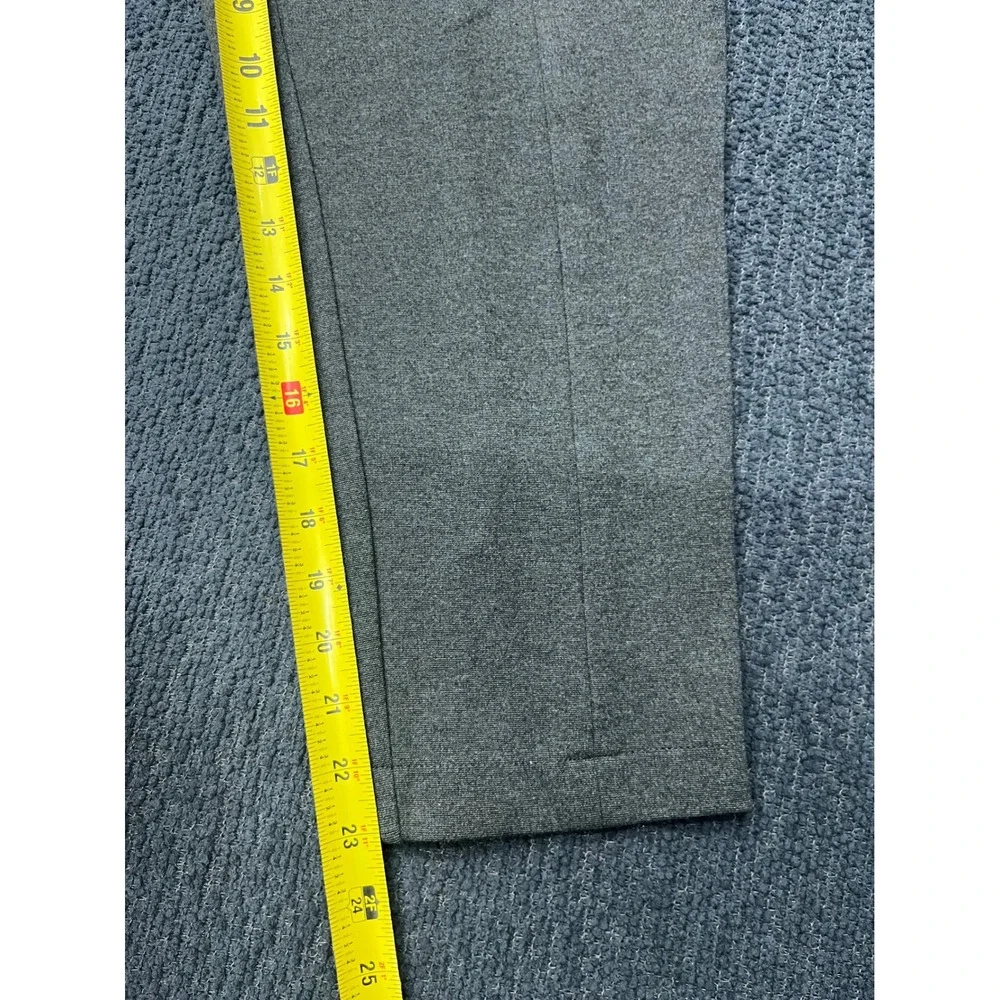 Eileen‎ Fisher Grey Ponte Knit Ankle Pants Italian Fabric Side Slit Size Large